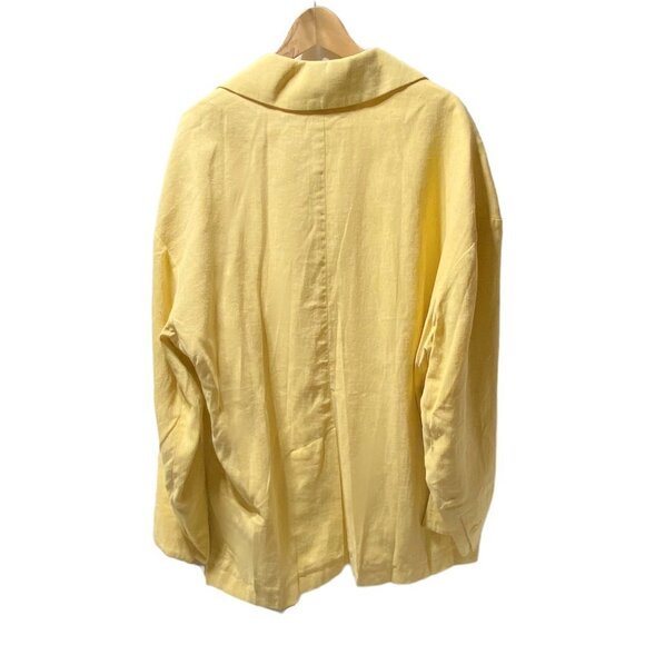 Jacquemus Men's Oversized Linen Blazer Yellow - Picture 5 of 8